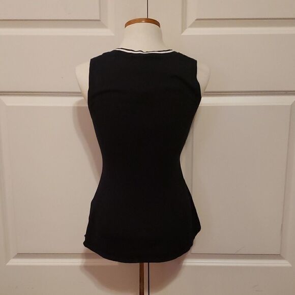 Stitch Fix | 41 Hawthorn Krista Peplum Sweater‎ Tank Black White Size Small New - Picture 2 of 4